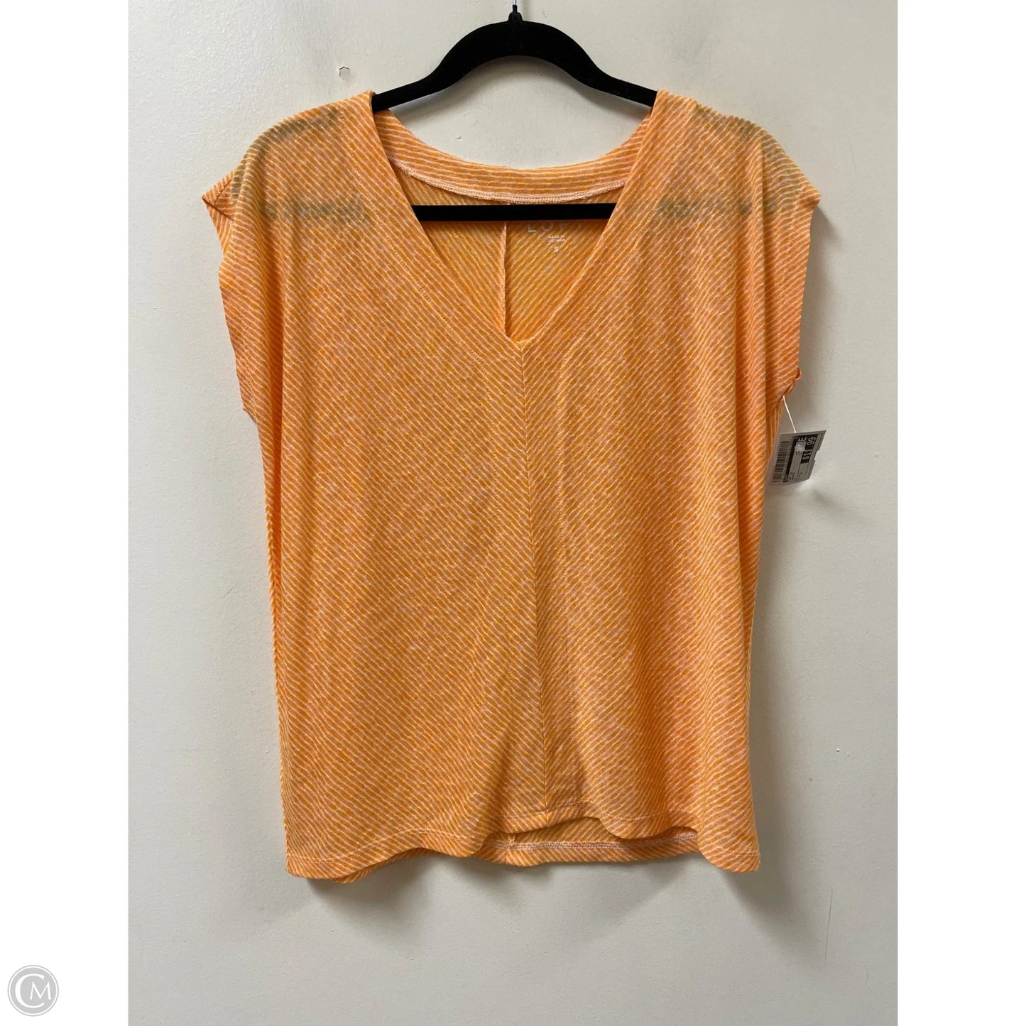 Top Short Sleeve By Loft In Orange, Size: S