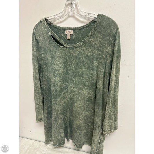 Tunic Long Sleeve By Logo In Green, Size: L