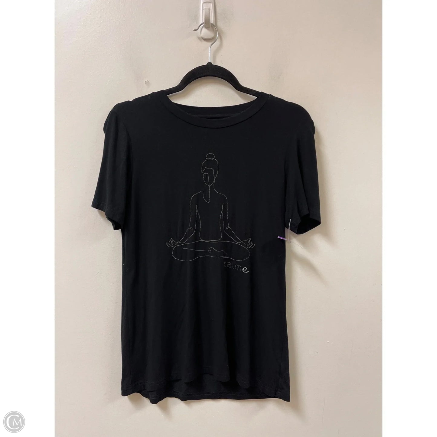Top Short Sleeve By Cmb In Black, Size: Xs