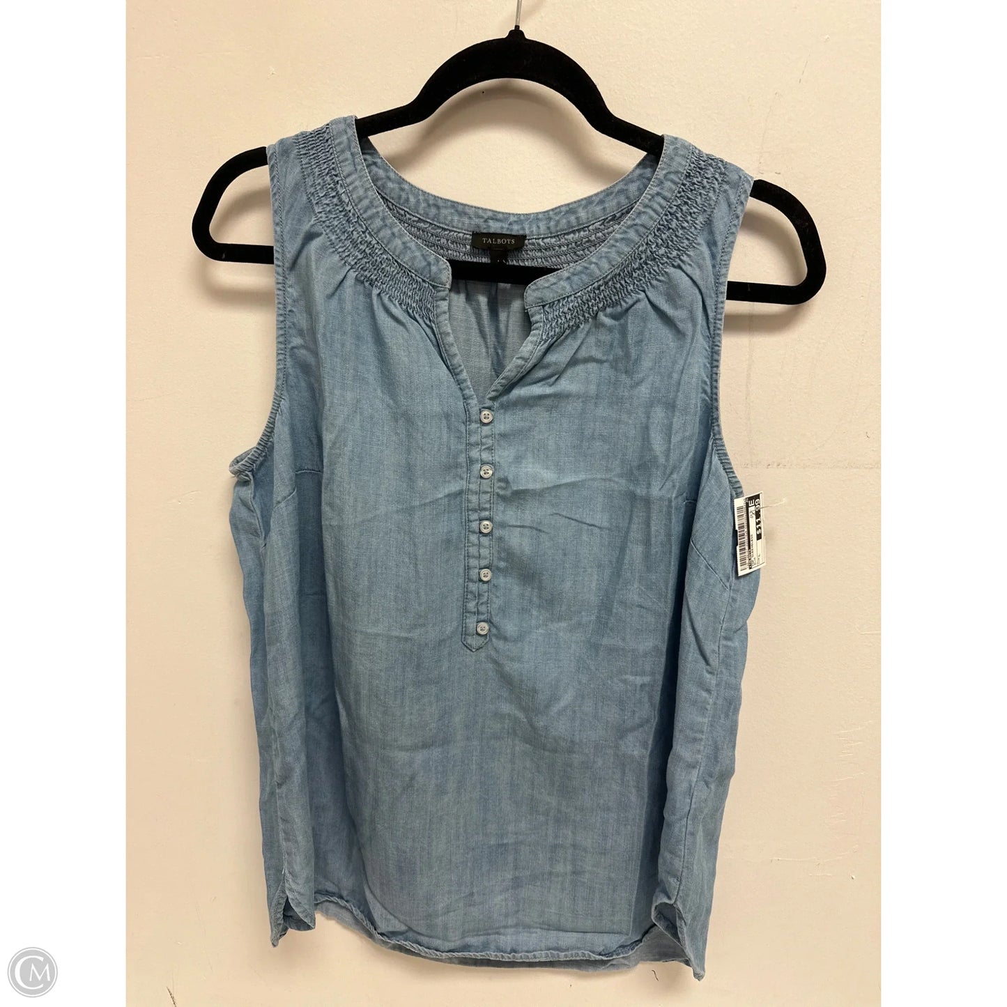 Top Sleeveless By Talbots In Blue, Size: L