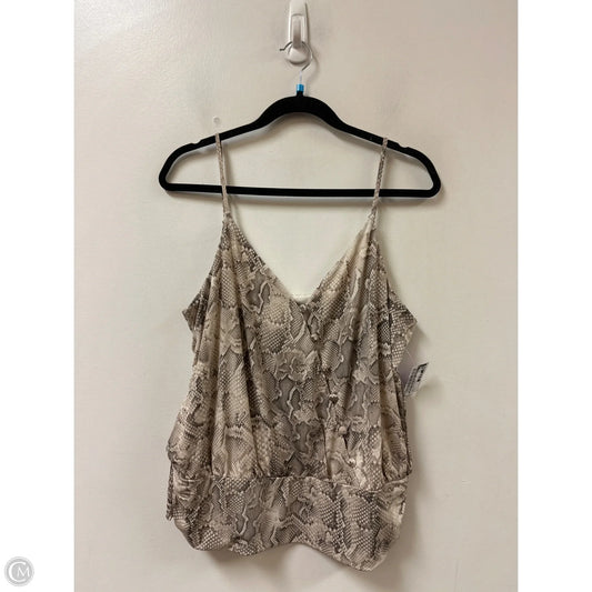 Top Sleeveless By White House Black Market In Snakeskin Print, Size: L
