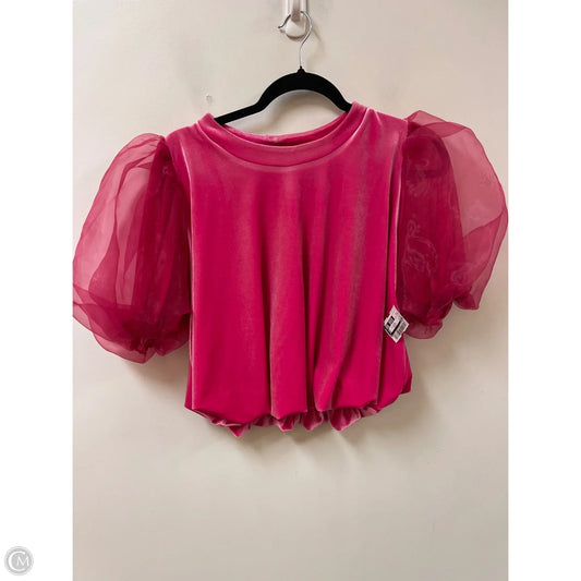 Top Short Sleeve By Maeve In Pink, Size: M