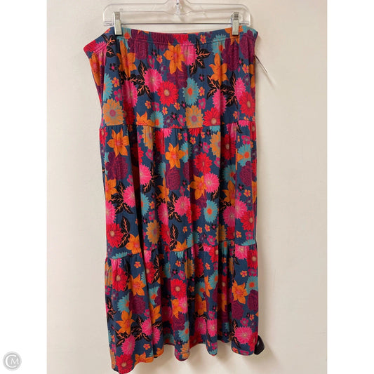 Skirt Maxi By Johnny Was In Floral Print, Size: 16