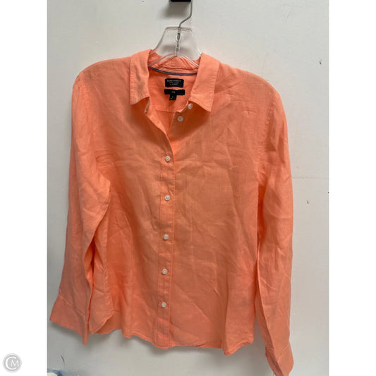 Blouse Long Sleeve By J. Crew In Orange, Size: M