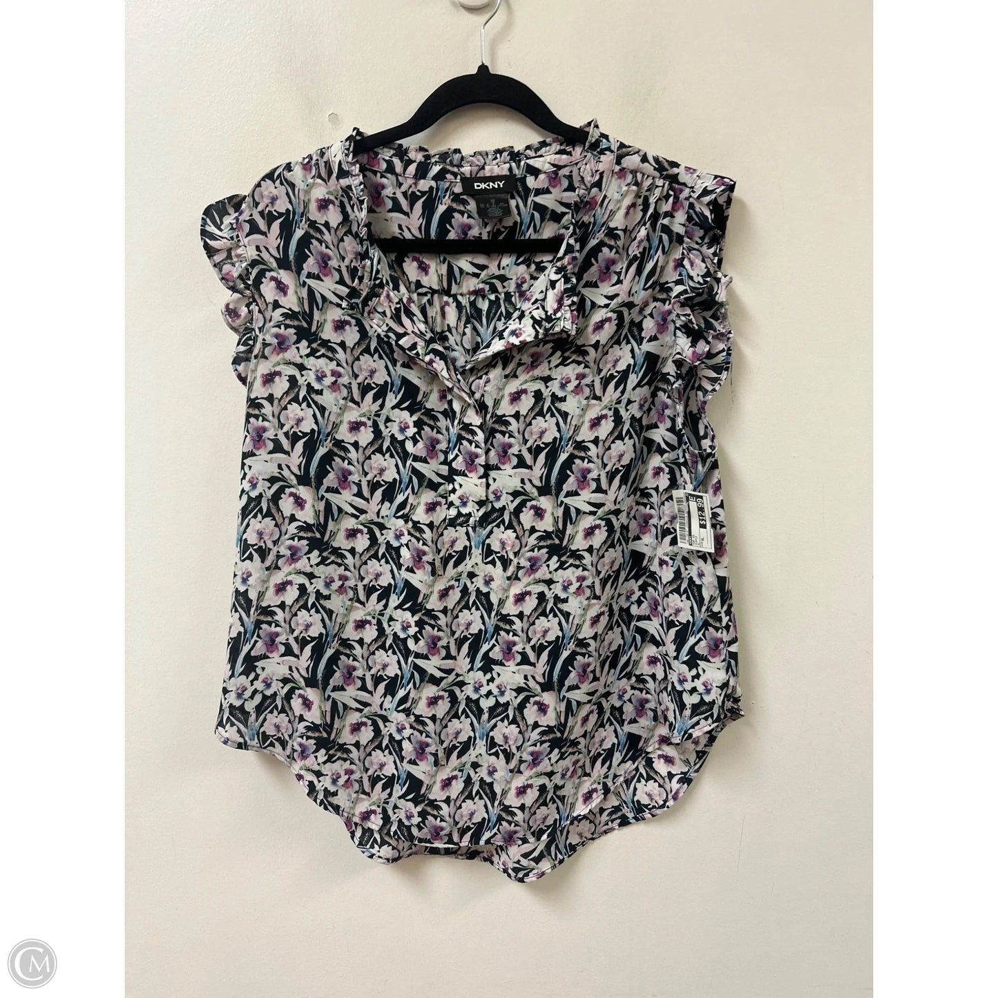 Top Short Sleeve By Dkny In Purple, Size: Xl