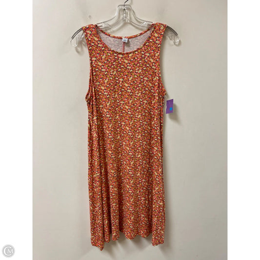 Dress Casual Midi By Old Navy In Orange, Size: L