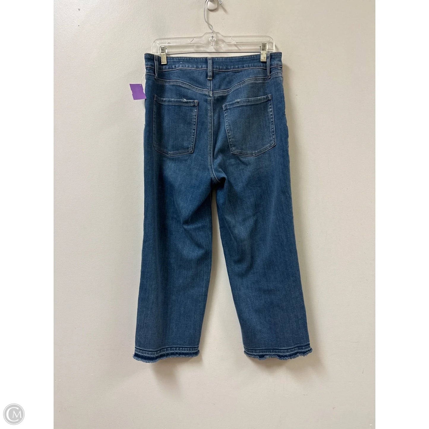 Jeans Straight By Chicos In Blue Denim, Size: 8
