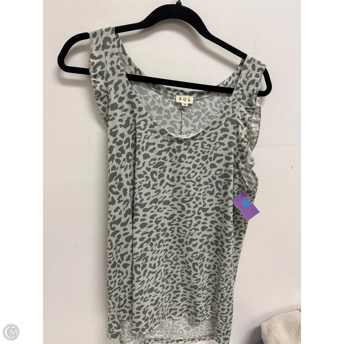 Top Sleeveless By Pol In Animal Print, Size: M