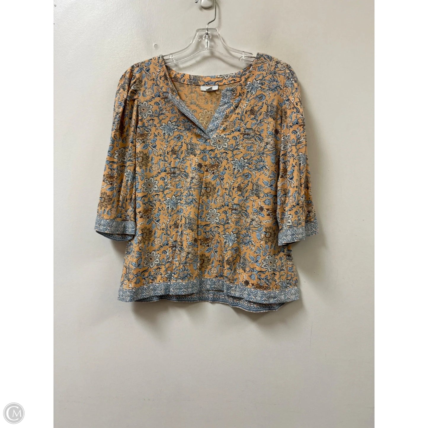Top Long Sleeve By J. Jill In Yellow, Size: Mp