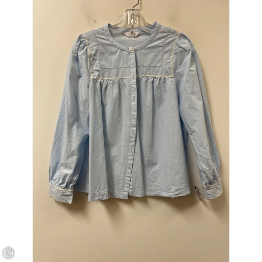 Blouse Long Sleeve By Time And Tru In Blue, Size: Xs