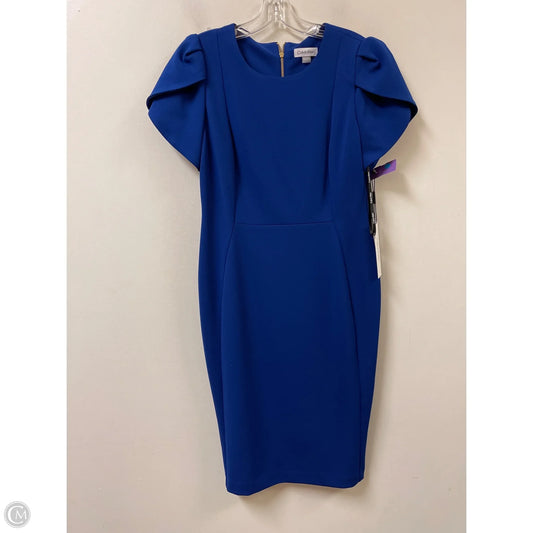 Dress Casual Midi By Calvin Klein In Blue, Size: L