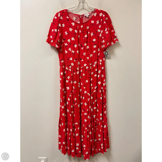 Dress Casual Maxi By J. Crew In Red, Size: M