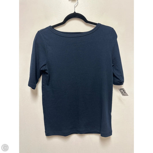 Top Short Sleeve By Nic + Zoe In Navy, Size: L