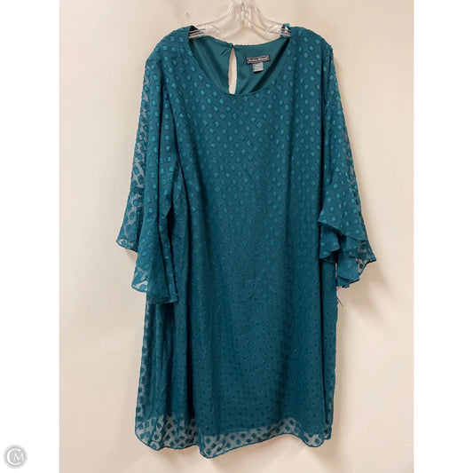 Dress Casual Midi By Jessica Howard In Teal, Size: 3x