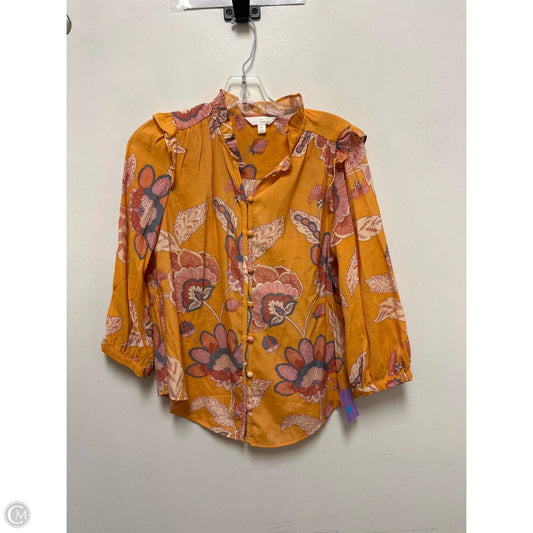Top Long Sleeve By Lc Lauren Conrad In Yellow, Size: Xs