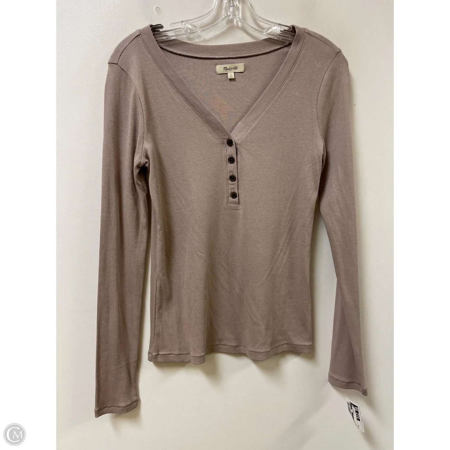 Top Long Sleeve By Madewell In Tan, Size: S