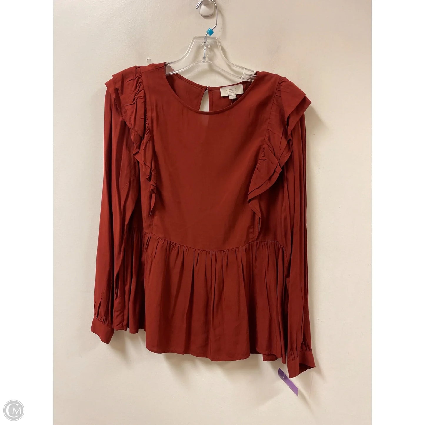 Top Long Sleeve By Loft In Red, Size: Xs