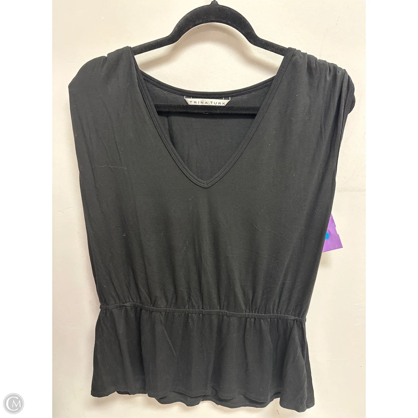 Top Sleeveless By Trina Turk In Black, Size: L