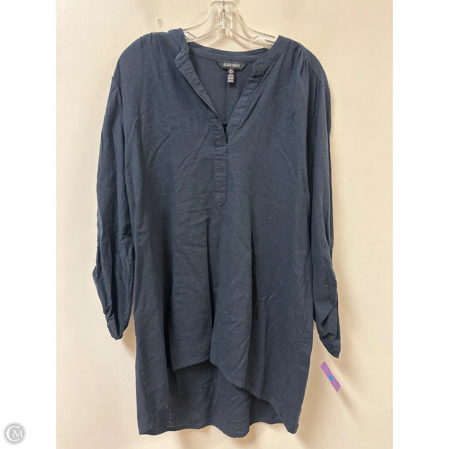 Tunic Long Sleeve By Ellen Tracy In Navy, Size: L