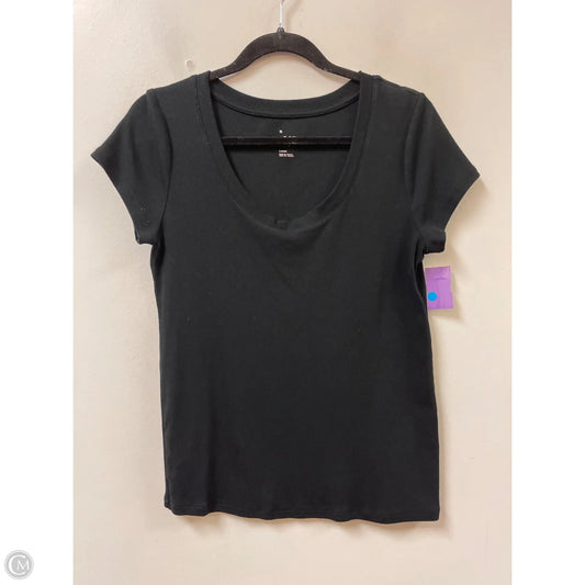 Top Short Sleeve By A New Day In Black, Size: L