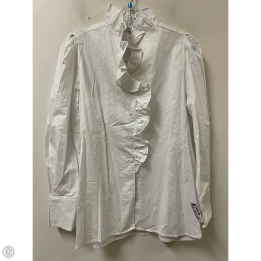 Blouse Long Sleeve By Clothes Mentor In White, Size: L