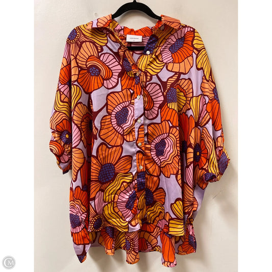 Tunic Short Sleeve By Adrienne In Multi-colored, Size: S