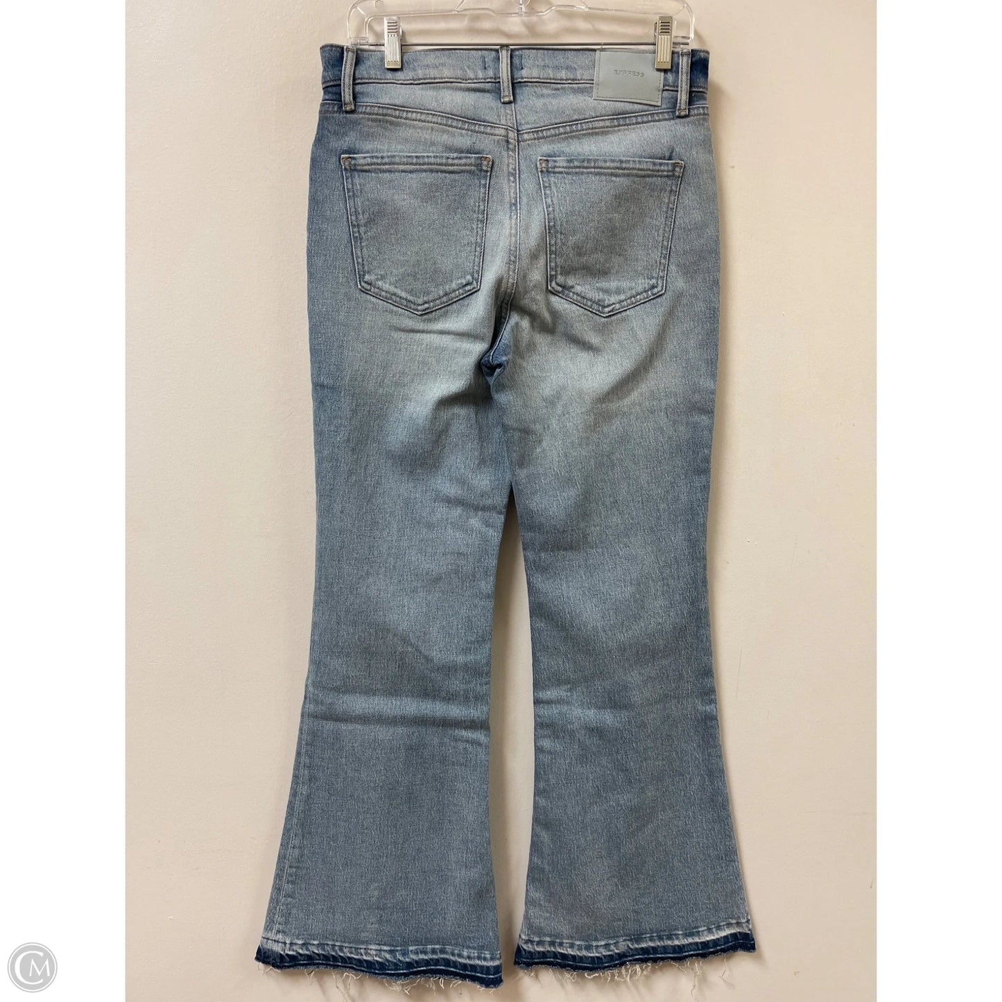 Jeans Wide Leg By Express In Blue Denim, Size: 6