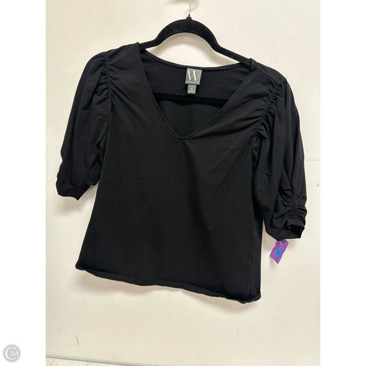 Top Short Sleeve By Worthington In Black, Size: M