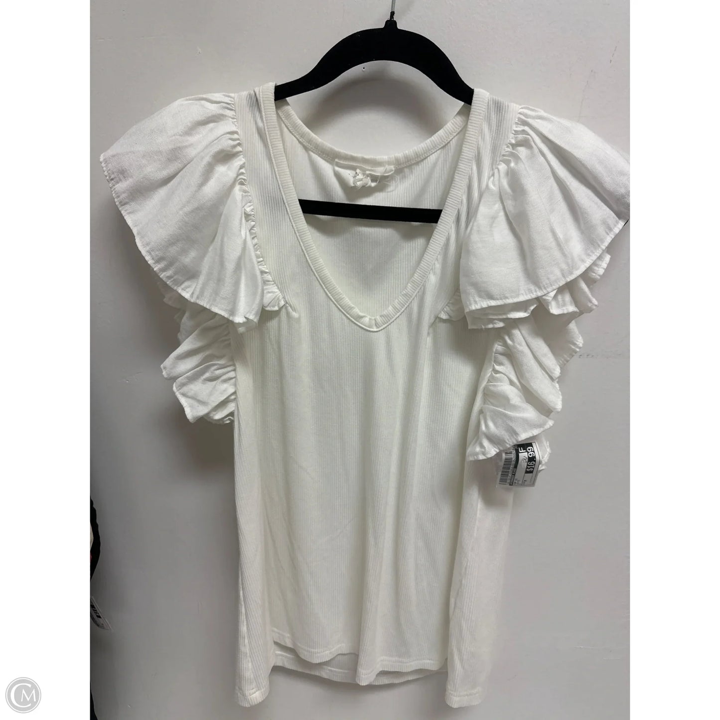 Top Short Sleeve By Pomander Place In White, Size: M