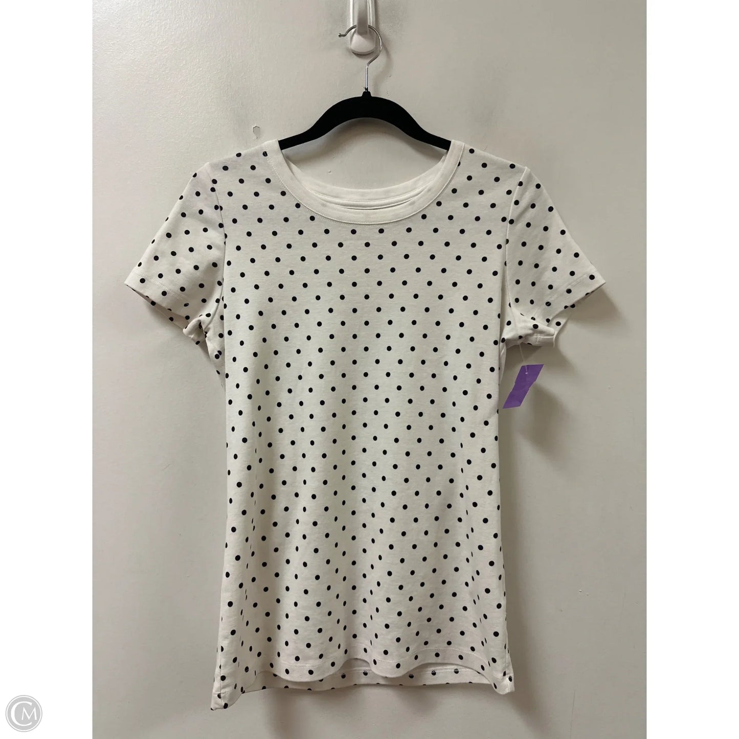 Top Short Sleeve By Lands End In Polkadot Pattern, Size: S