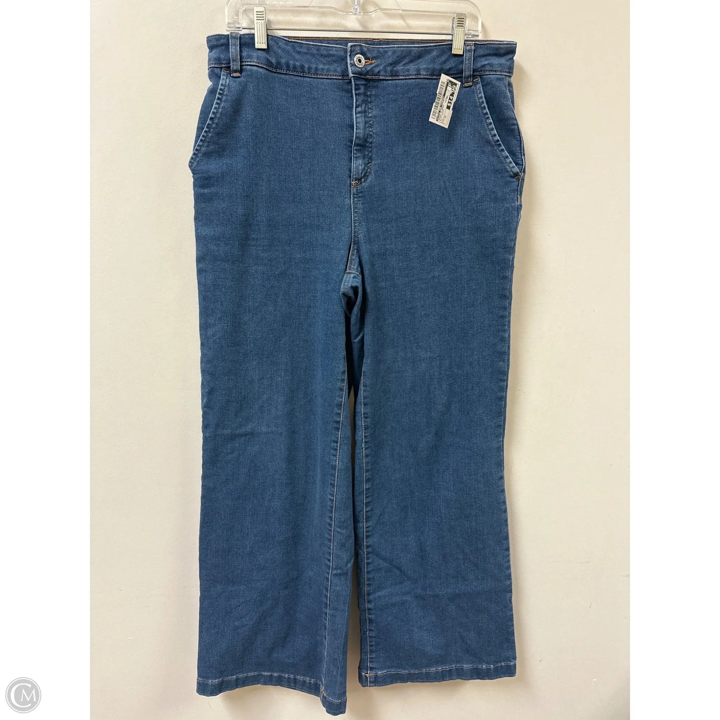 Jeans Flared By Style And Company In Blue Denim, Size: 12
