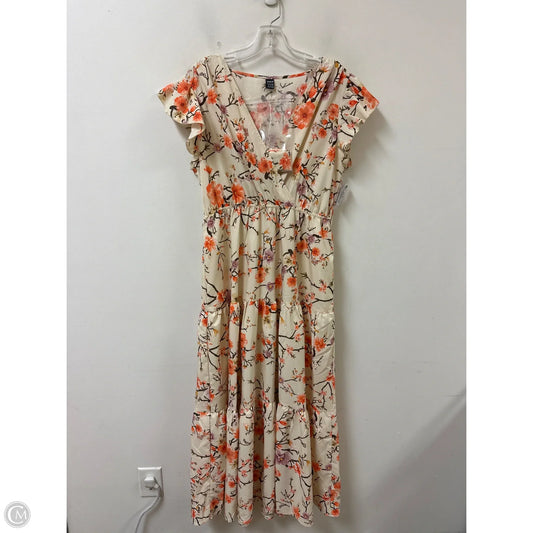 Dress Casual Maxi By Shein In Floral Print, Size: Xl