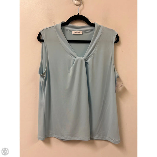 Top Sleeveless By Calvin Klein In Blue, Size: M