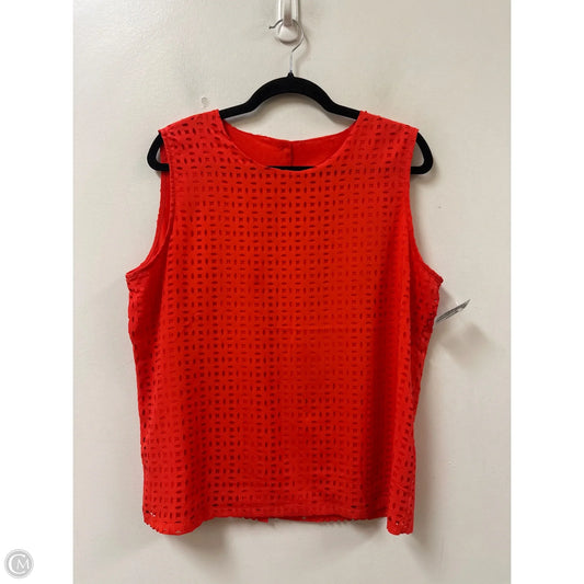 Top Sleeveless By Clothes Mentor In Orange, Size: M