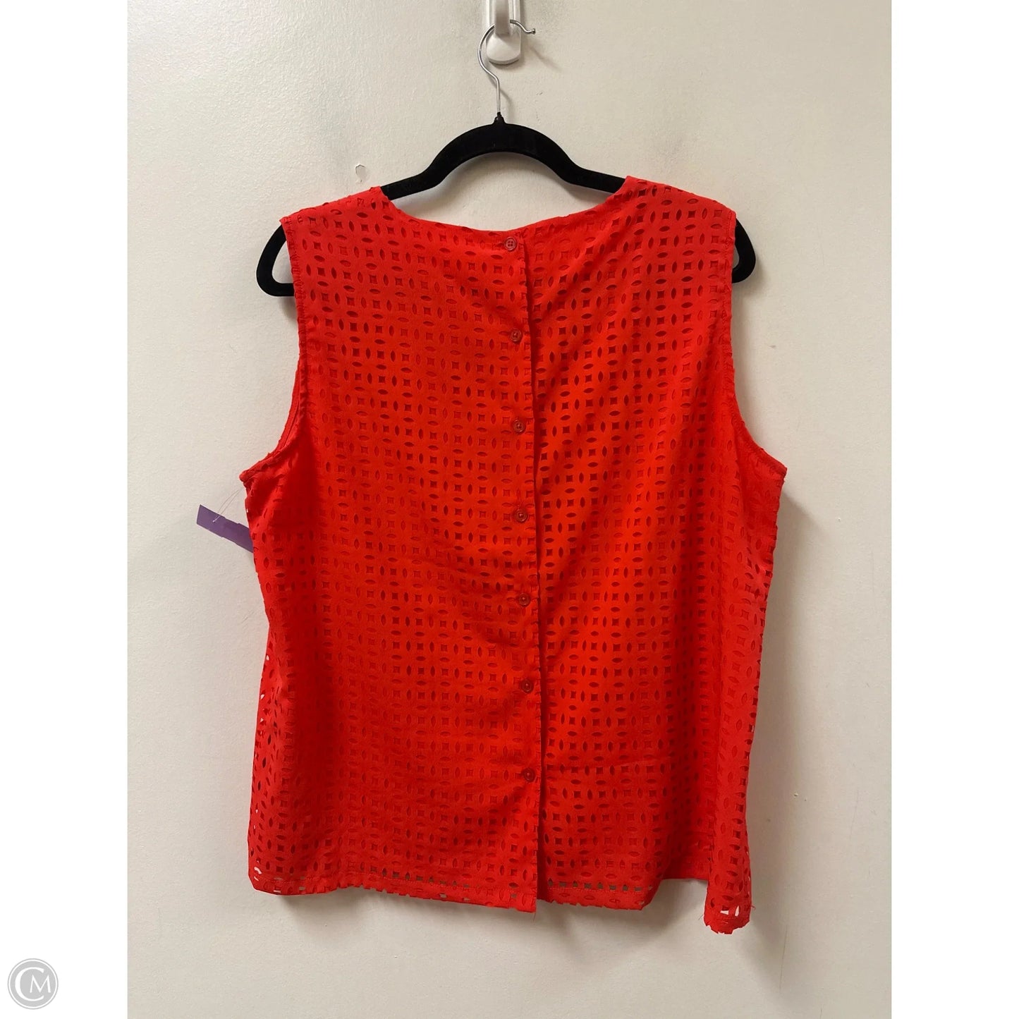 Top Sleeveless By Clothes Mentor In Orange, Size: M
