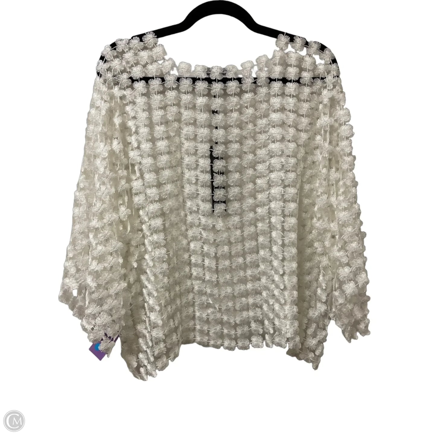 Top Long Sleeve By Charlie B In White, Size: L