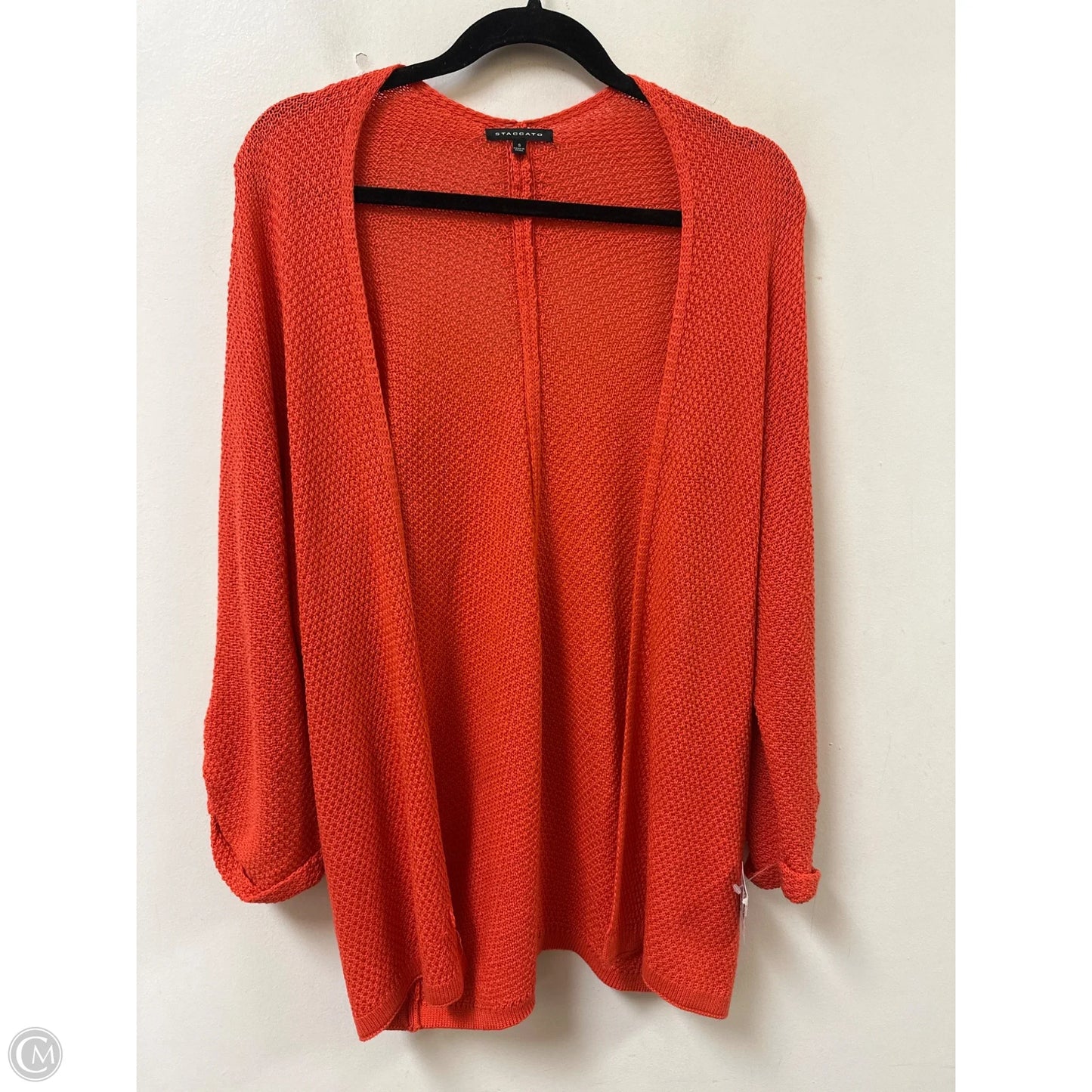Sweater Cardigan By Staccato In Orange, Size: S