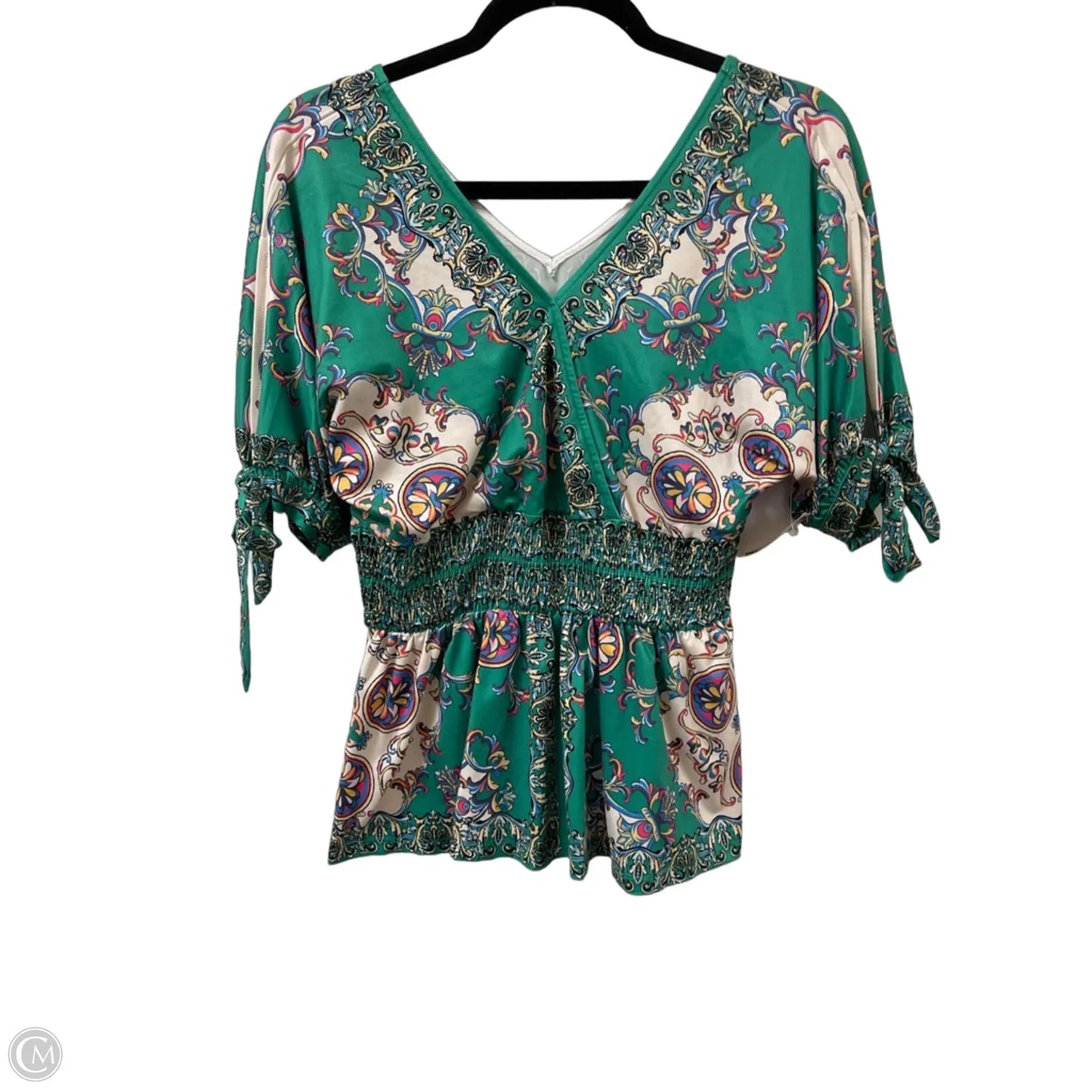 Top Short Sleeve By Flying Tomato In Green, Size: S