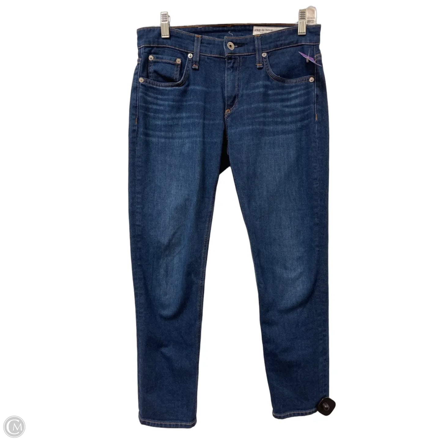 Jeans Skinny By Rag And Bone In Blue Denim, Size: 2