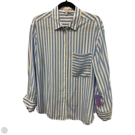 Blouse Long Sleeve By Cma In Blue, Size: L