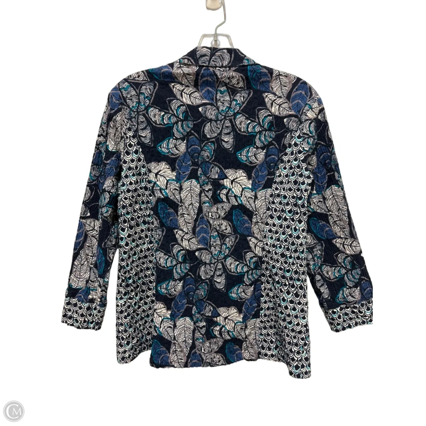 Blouse Long Sleeve By Habitat In Navy, Size: S