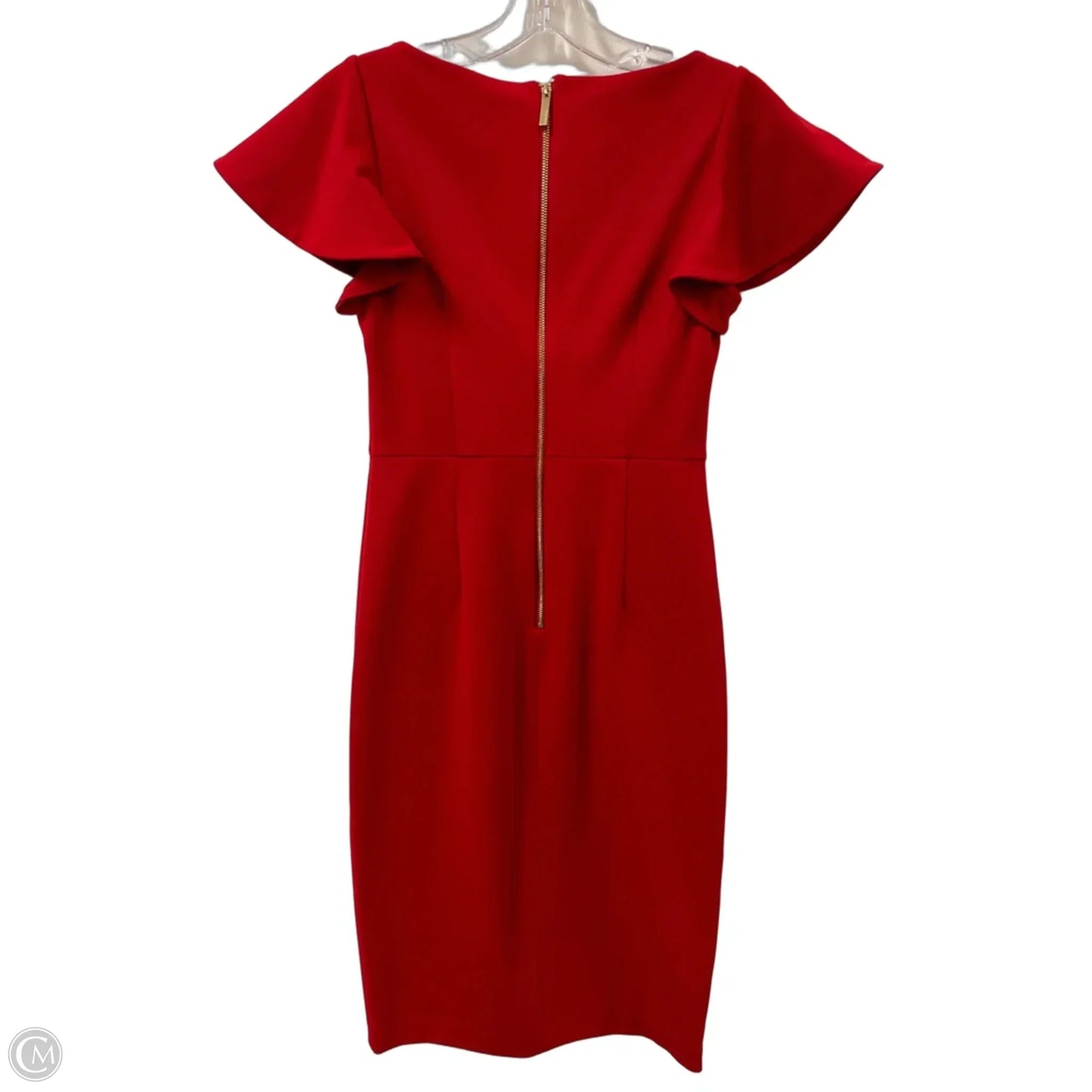 Dress Casual Midi By Calvin Klein In Red, Size: Xs