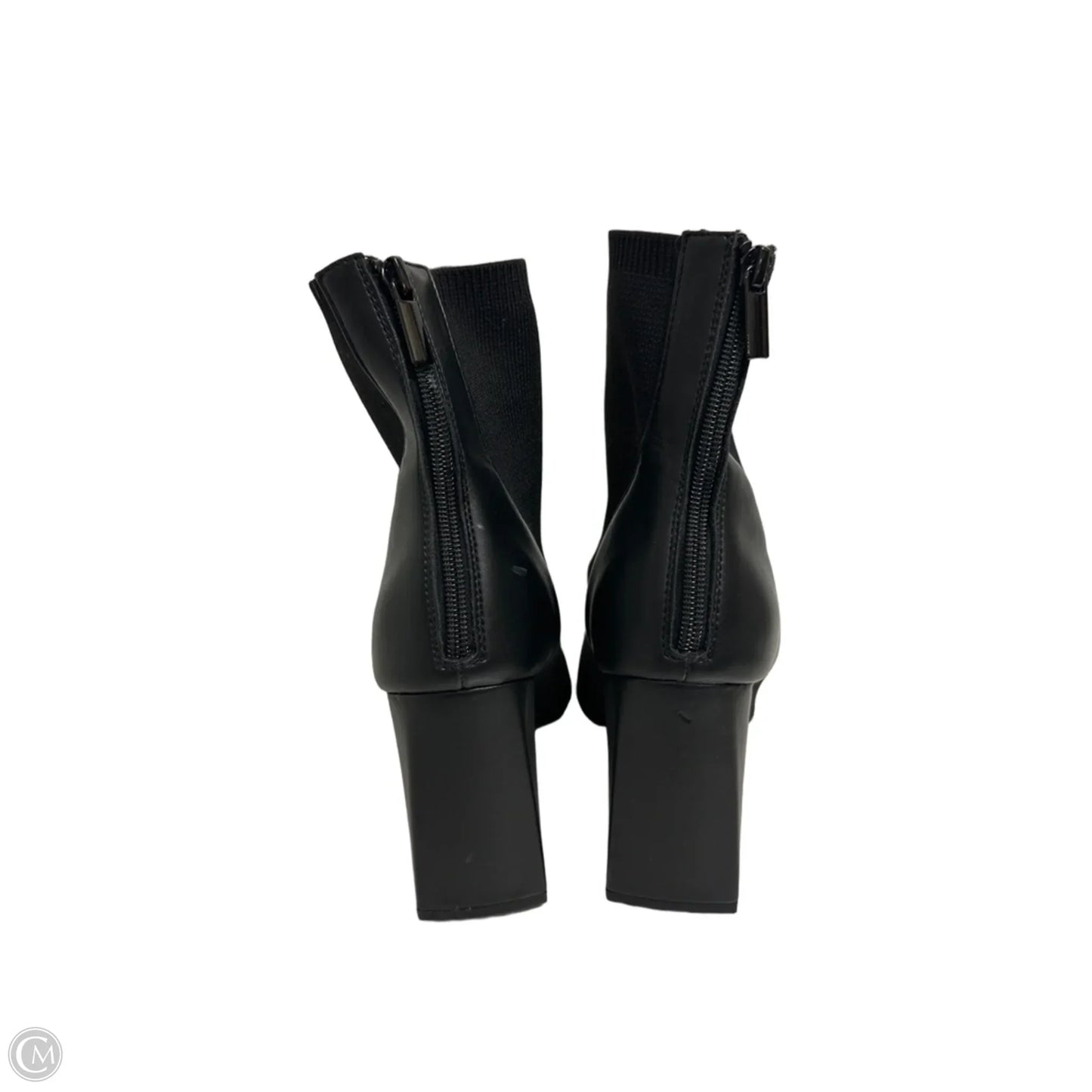 Boots Ankle Heels By Clothes Mentor In Black, Size: 10