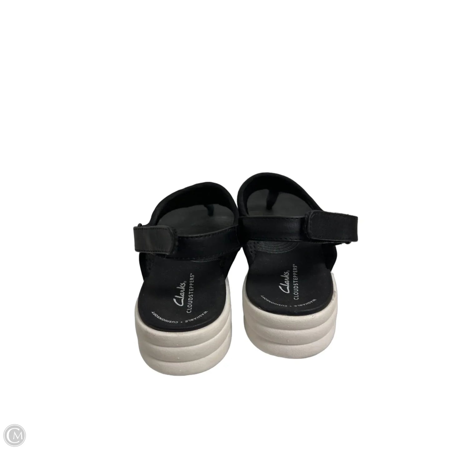 Sandals Flip Flops By Clarks In Black, Size: 8