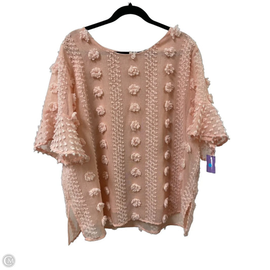 Top Short Sleeve By Entro In Pink, Size: 1x