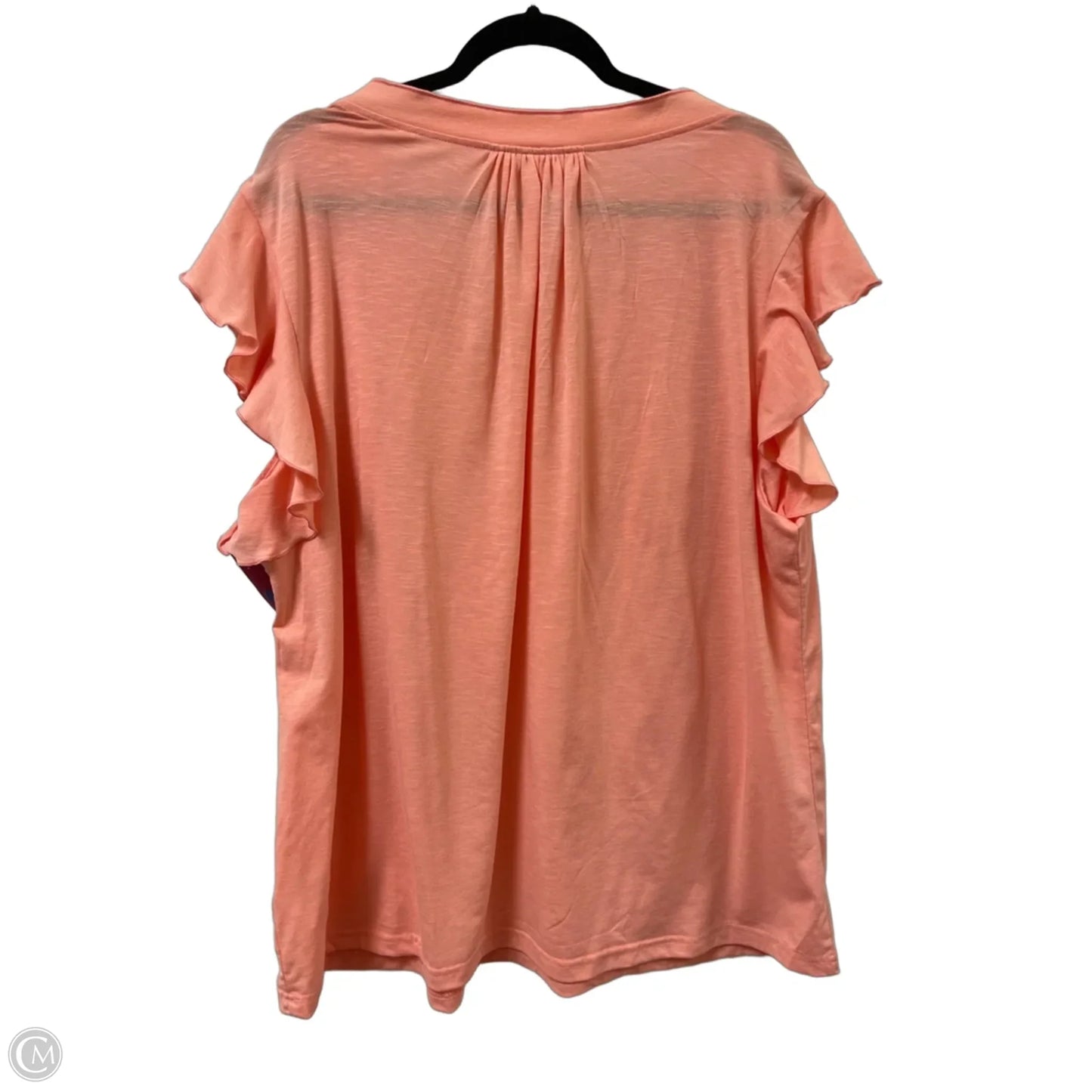 Top Short Sleeve By Clothes Mentor In Coral, Size: 1x