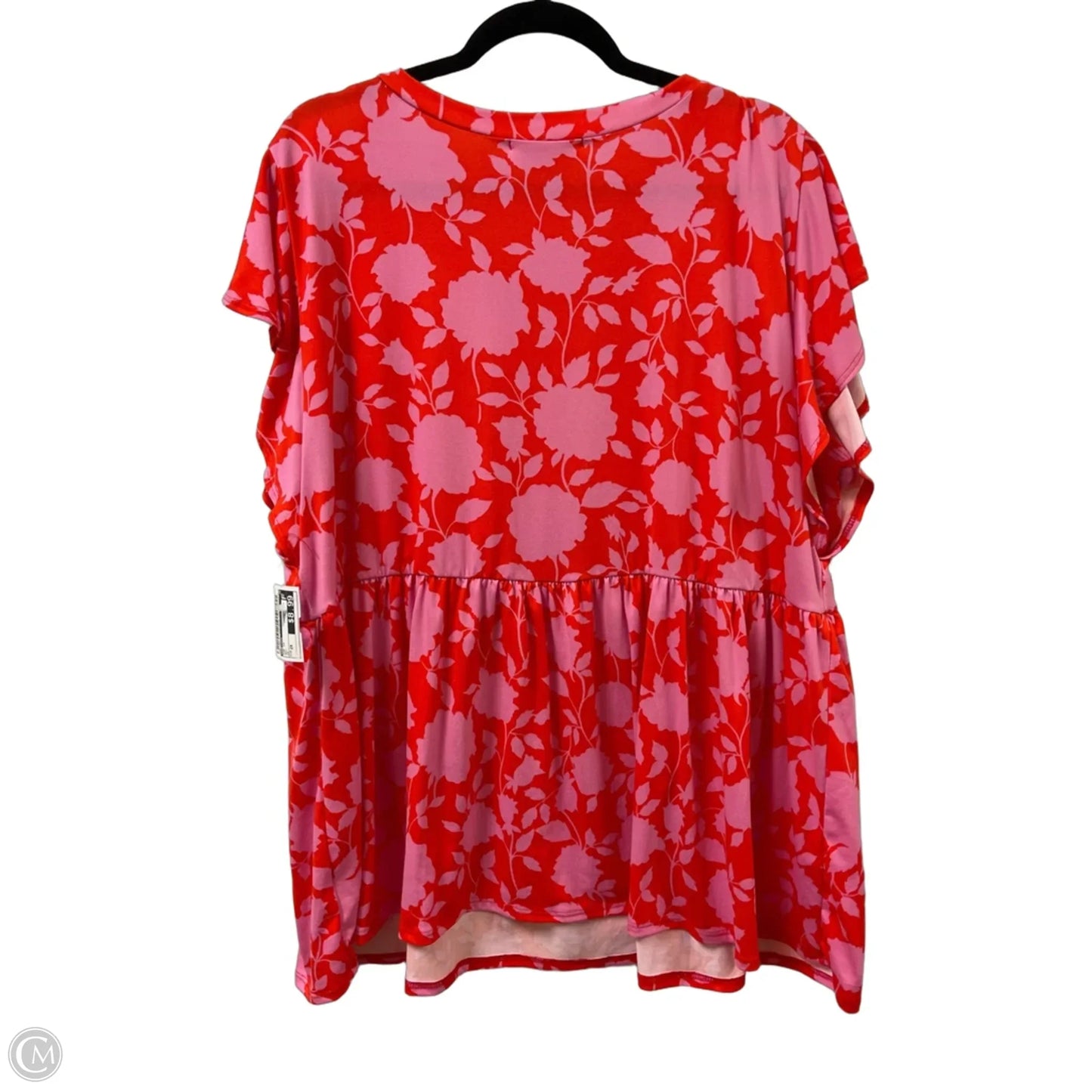 Top Short Sleeve By Haptics In Red, Size: 2x