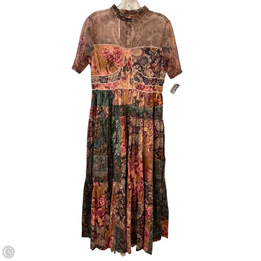 Dress Casual Maxi By Anthropologie In Floral Print, Size: Mp