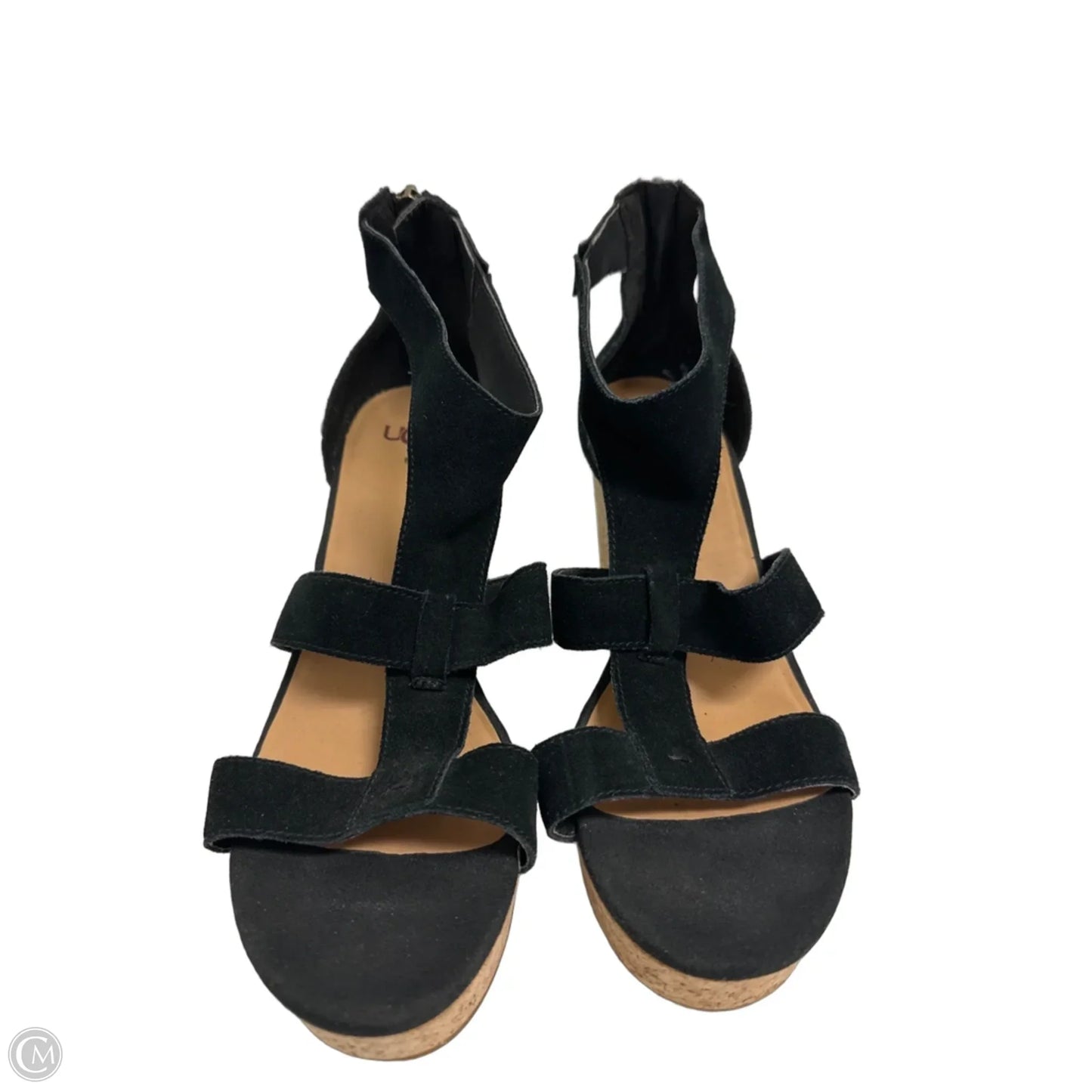 Sandals Designer By Ugg In Black, Size: 8