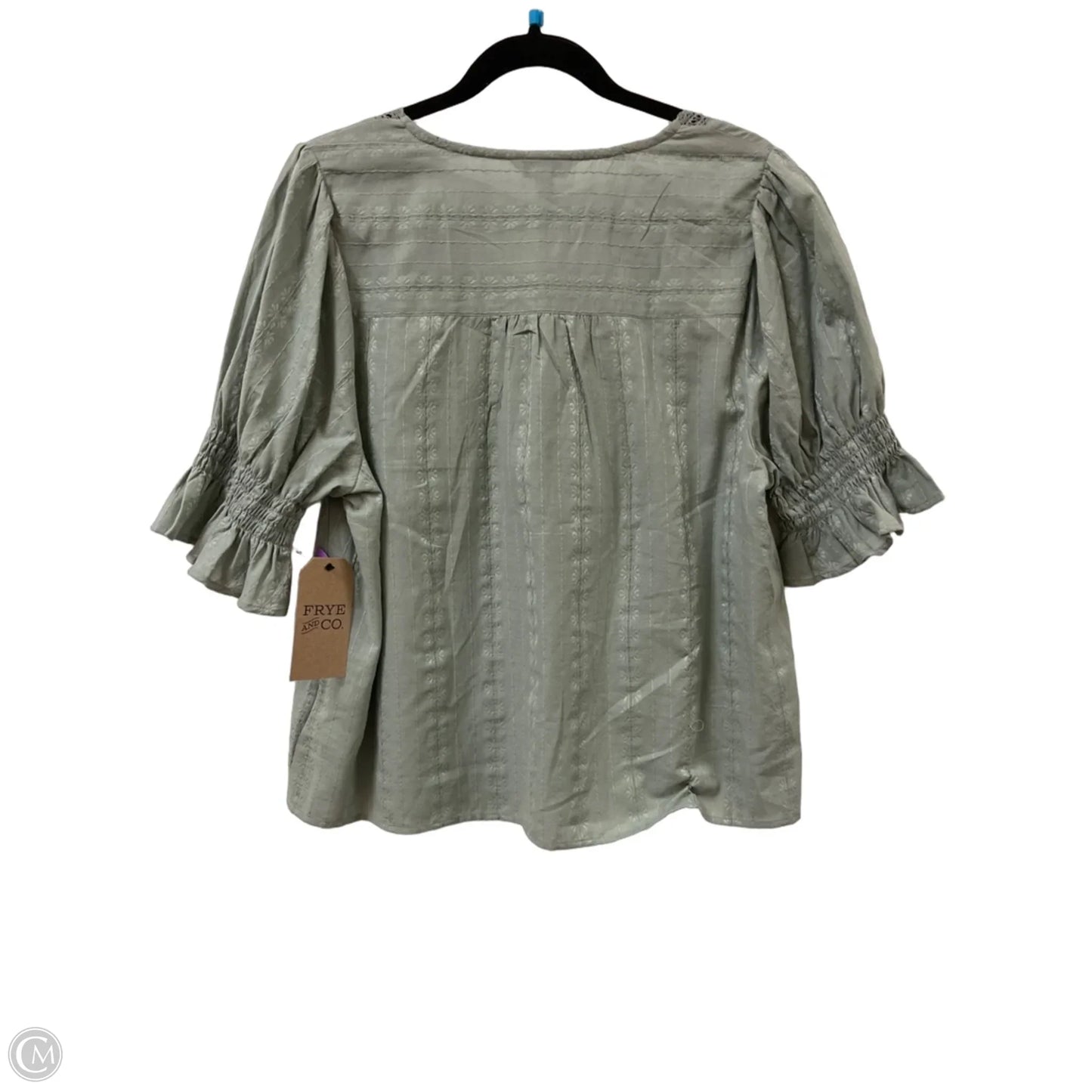 Top Short Sleeve By Frye And Co In Green, Size: L